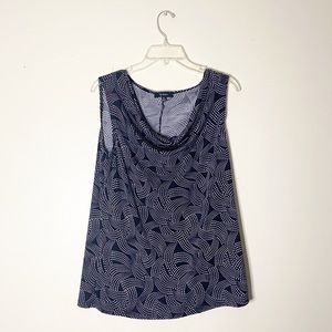 Liz McCoy - Sleeveless Patterned Drapey Blouse (XL)